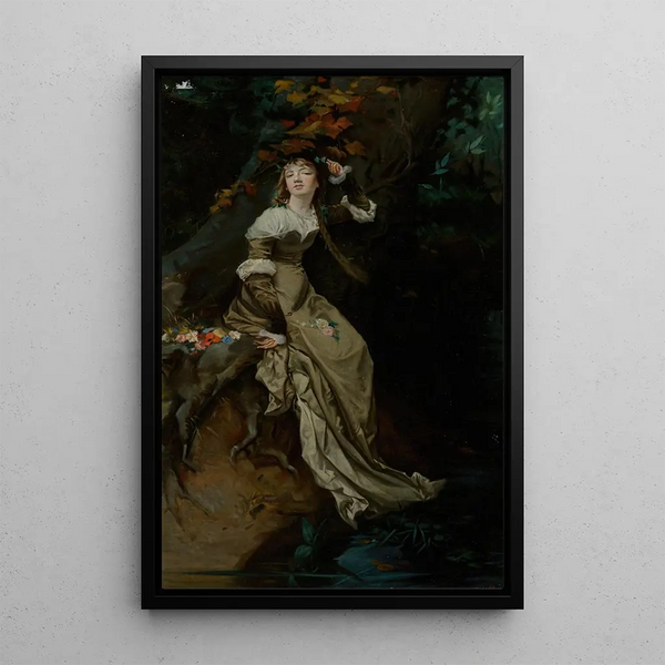 Reproduktion af maleriet Ophélie - Charles Louis Müller
