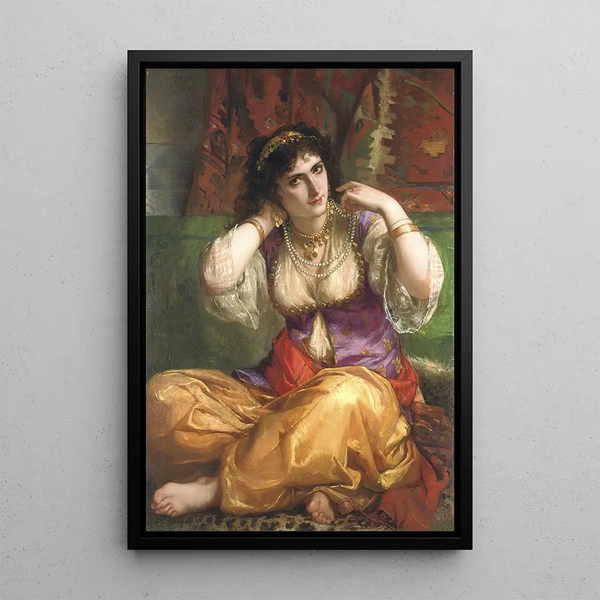 L'odalisque - Charles Louis Müller — indrammet kunstværk på væggen
