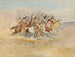 Gruppe af Blackfeet-krigsfolk - Charles Marion Russell — visning af kunstværket