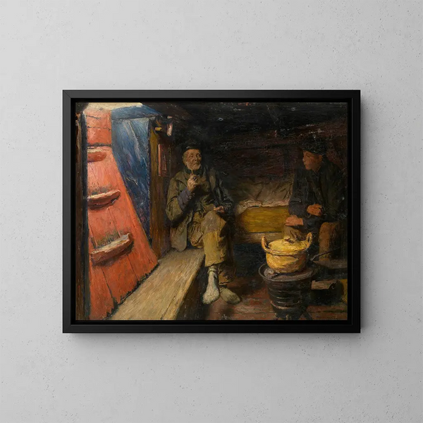 Saloon - Charles Mertens — indrammet kunstværk på væggen