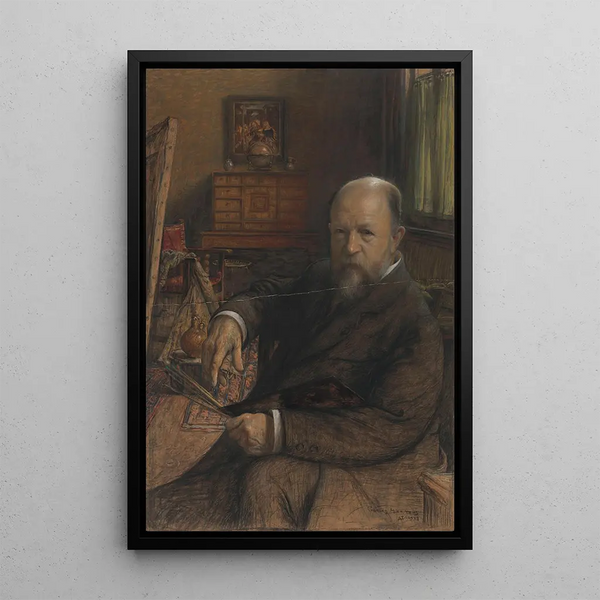 Reproduktion af maleriet Le maler Frans Van Leemputten - Charles Mertens