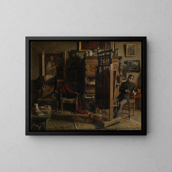 L'Atelier du peintre Jules Lambeaux - Charles Mertens — indrammet kunstværk på væggen