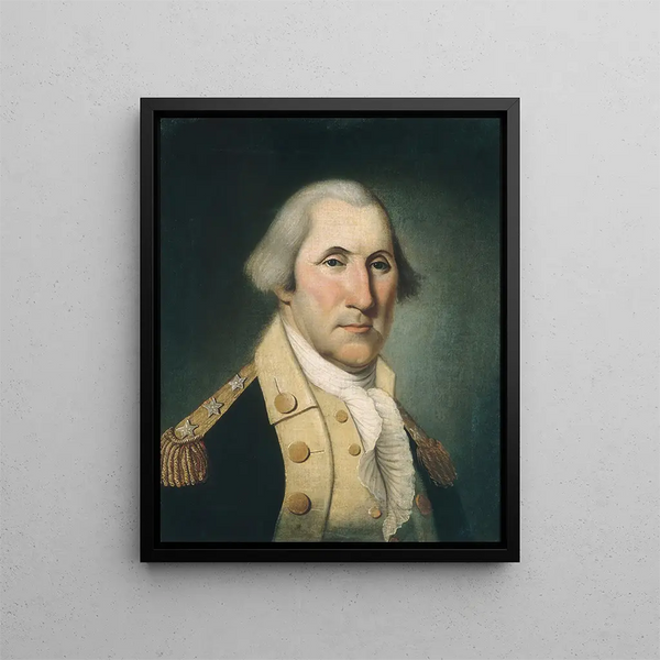 George Washington - Charles Peale Polk — indrammet kunstværk på væggen