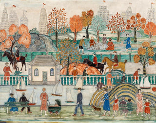 Central Park - Charles Prendergast — visning af kunstværket