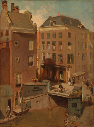 Charles Rochussen - The Osjessluis near Kalverstraat in Amsterdam.webp