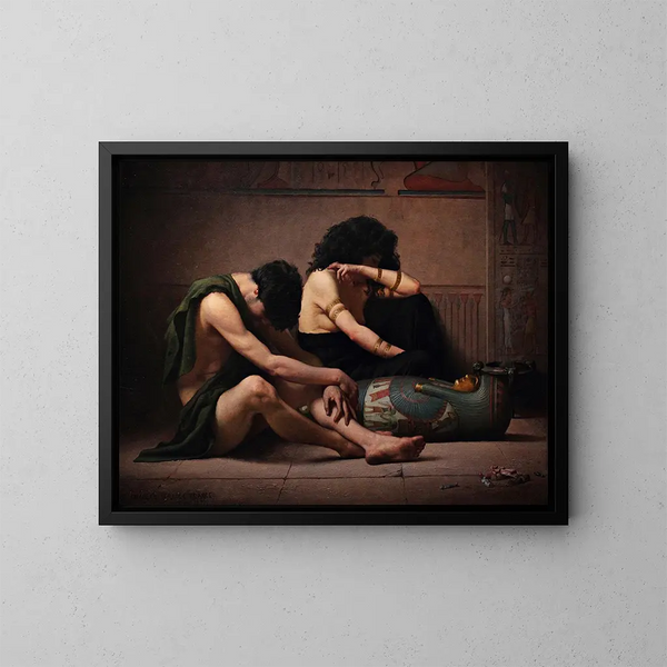 Lamentations over døden af den førstefødte i Egypten - Charles Sprague Pearce — indrammet kunstværk på væggen