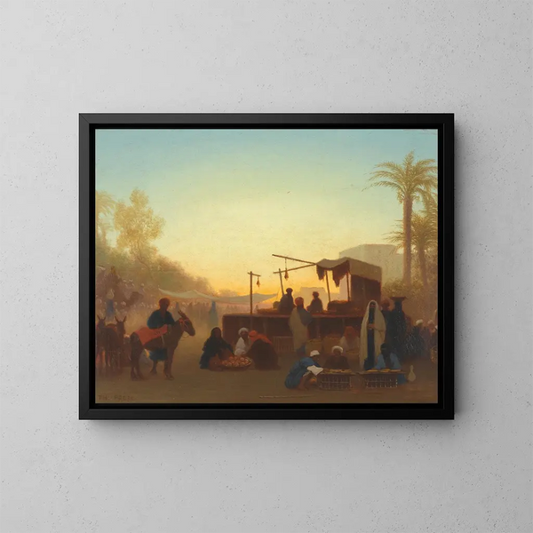 Marche au Caire - Charles Théodore Frère — indrammet kunstværk på væggen