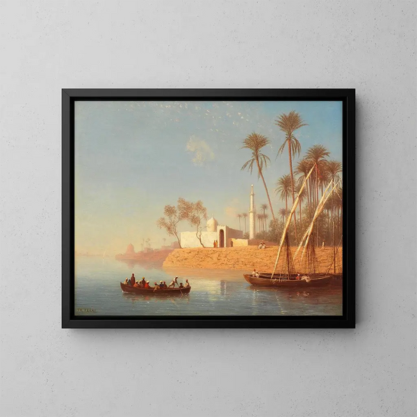 Vue de Boulak près du Caire, Égypte - Charles Théodore Frère — indrammet kunstværk på væggen