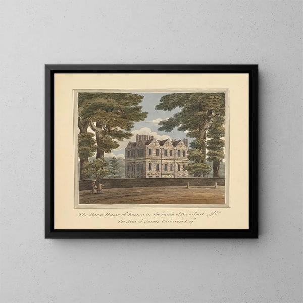 Manoir de Boston, Brentford, Middlesex - Charles Tomkins — indrammet kunstværk på væggen