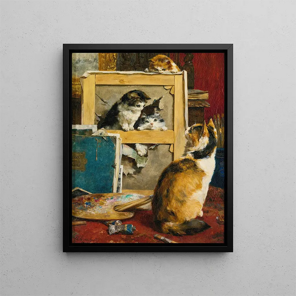 La toile déchirée - Charles Van Den Eycken — indrammet kunstværk på væggen