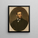 Abraham Lincoln - Charles Wesley Jarvis — indrammet kunstværk på væggen