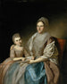 Mme Samuel Mifflin og hendes barnebarn Rebecca Mifflin Francis - Charles Willson Peale — visning af kunstværket
