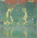 Château Kammer ved bredden af Attersee III - Gustav Klimt — vist i et interiør