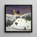 Château de Birseck sous la neige - Fritz Baumann — indrammet kunstværk på væggen