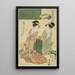 Ukiyo Genji hakkei Suzumushi no bansho - Chōbunsai Eishi — indrammet kunstværk på væggen