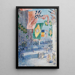 Childe Hassam - Avenue of the Allies Brazil Belgium.webp