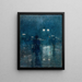 Nocturne af Fifth Avenue - Childe Hassam — indrammet kunstværk på væggen