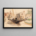 Fiskerhuse Swampscott - Childe Hassam — indrammet kunstværk på væggen