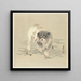 Chiot - Ohara Koson — indrammet kunstværk på væggen