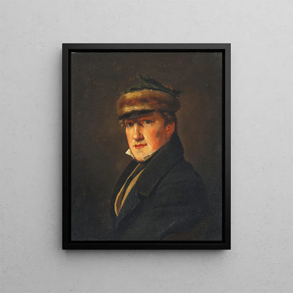 Portrait af Emmerik Höglberg - Christen Købke — indrammet kunstværk på væggen