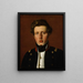 Valdemar Hjartvar Købke 1813-1893 le frère de l'artiste - Christen Købke — indrammet kunstværk på væggen