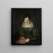 Portrait af Maria Christina Nijssen, hustru til Anthonie van der Hout - Christiaan Julius Lodewijk Portman — indrammet kunstværk på væggen