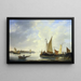 Vue de Dordrecht depuis Papendrecht - Christiaan Lodewijk Willem Dreibholtz — indrammet kunstværk på væggen
