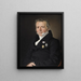 Portrait af videnskabsmanden Hans Christian Ørsted - Christian Albrecht Jensen — indrammet kunstværk på væggen