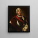Portrait af August III, sachsisk konge af Polen - Christian Benjamin Müller — indrammet kunstværk på væggen