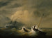 "Redningen af den østrigske brig Pegno D'Amicizia den 25. oktober 1852" af Christian Cornelis Kannemans — visning af kunstværket