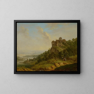Christian Georg Schtz the elder - Landscape with Castle.webp