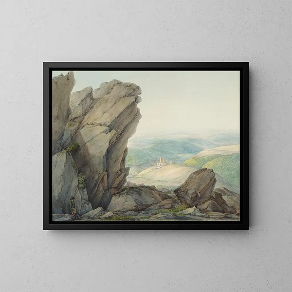 Vue depuis le Feldberg Taunus vers Reifenberg - Christian Georg Schütz l'Ancien — indrammet kunstværk på væggen