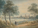Vue de Dresde depuis l'ouest - Christian Gottlob Hammer — visning af kunstværket