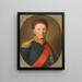 Portrait af en officer - Christian Horneman — indrammet kunstværk på væggen