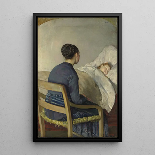 Christian Krohg - Mother at her Childs Bed.webp