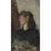 Reproduktion af maleriet Portrait af maleren Oda Krohg - Christian Krohg
