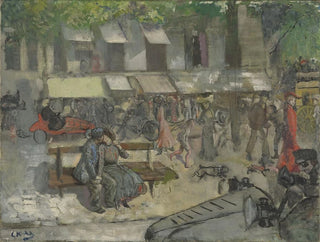 Scène d'une rue à Paris - Christian Krohg — visning af kunstværket