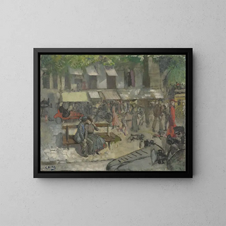 Scène d'une rue à Paris - Christian Krohg — indrammet kunstværk på væggen