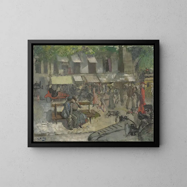 Scène d'une rue à Paris - Christian Krohg — indrammet kunstværk på væggen