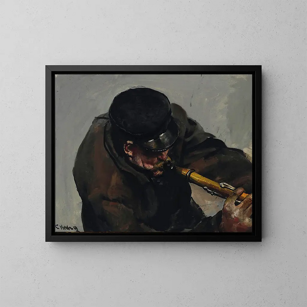 Le Musicien - Christian Krohg — indrammet kunstværk på væggen