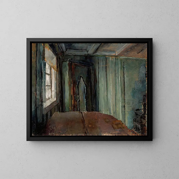 La salle verte - Christian Krohg — indrammet kunstværk på væggen