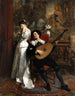 "Joueur de luth avec une jeune femme" - Christian Meyer-Ross | Reproduction — visning af kunstværket