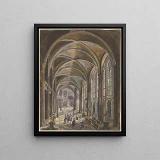 Christian Stcklin - Blick In Ein Kircheninneres Mit Gotischen Fenstern Und Barockausstattung.webp