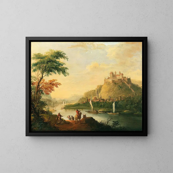 Vue de Dresde - Christian Wilhelm Ernst Dietrich — indrammet kunstværk på væggen