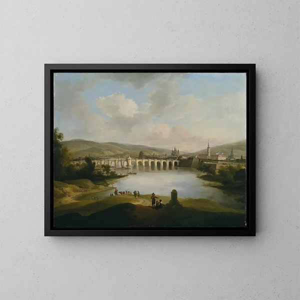 Vue d'une ville - Christian Wilhelm Ernst Dietrich — indrammet kunstværk på væggen