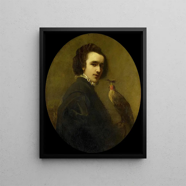 Le Fauconnier - Christoffel Bisschop — indrammet kunstværk på væggen