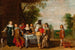 Compagnie à table dans un parc - Christoffel Jacobsz van der Lamen — visning af kunstværket