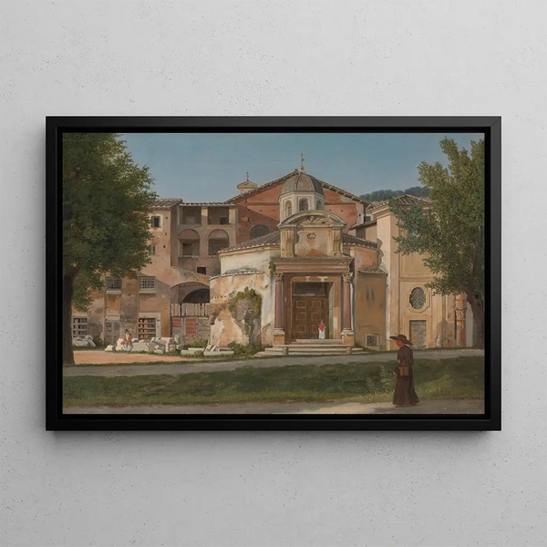 Christoffer Wilhelm Eckersberg - A Section of the Via Sacra Rome The Church of Saints Cosmas and Damian.webp