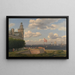 Vue mod den svenske kyst fra Kronborg Slotmure - Christoffer Wilhelm Eckersberg — indrammet kunstværk på væggen