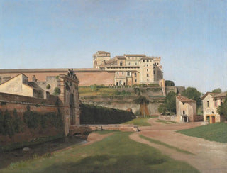 Porta Angelica og del af Vatikanet - Christoffer Wilhelm Eckersberg — visning af kunstværket